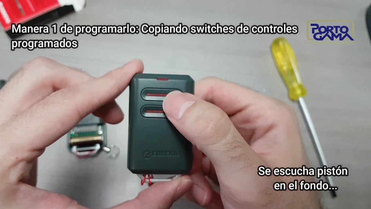 Cómo programar control Kuma / Luna Erreka copiando código o desde receptor - PortoGama