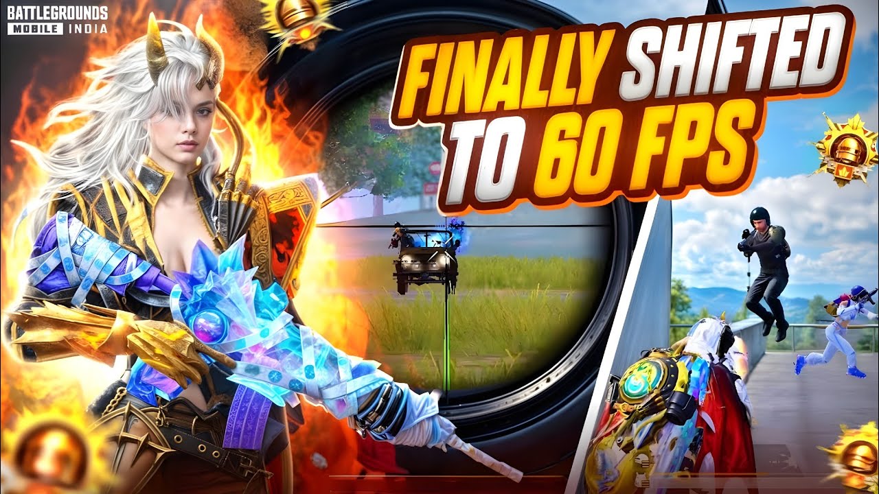 When 💀30 FPS Player Shifted to ☠️60 FPS In BGMI | The Most Accuracy 60 FPS Player |6Finger+full Gyro