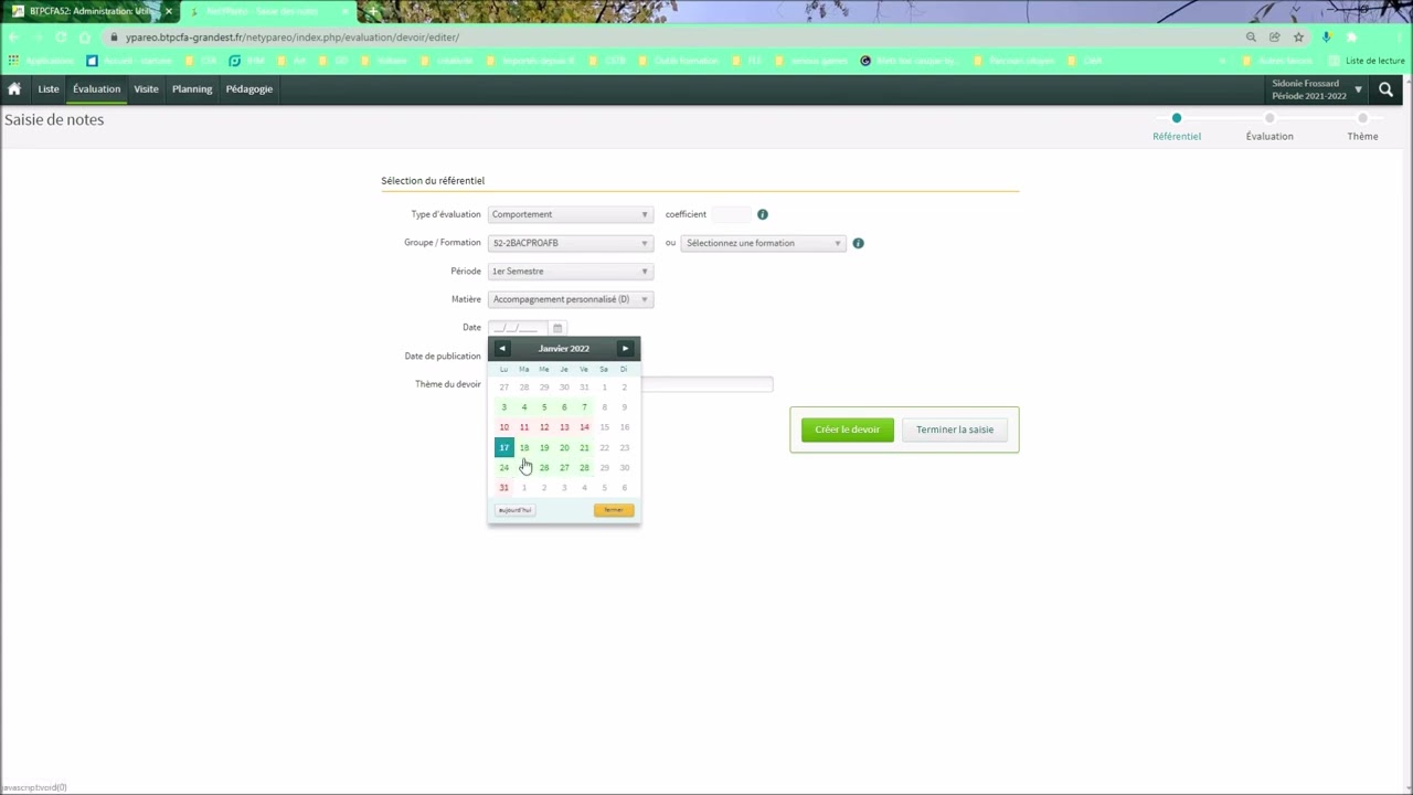 tuto Net Ypareo : Rentrer les notes, devoirs et appréciations