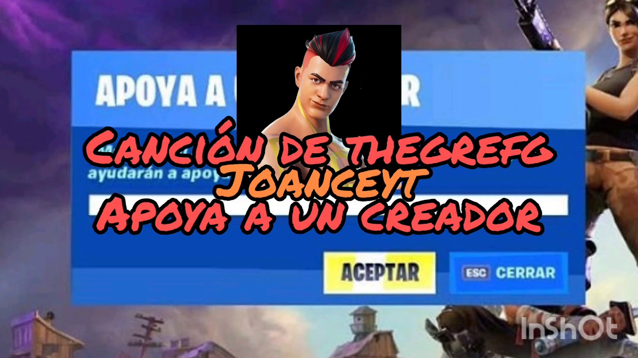 canci&oacute;n que usa thegrefg para promocionar su c&oacute;digo de creador 2021