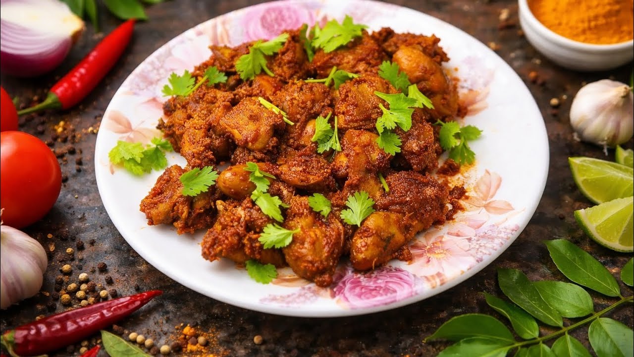 Andhra Style Chicken Liver Fry || #chickenliverfry