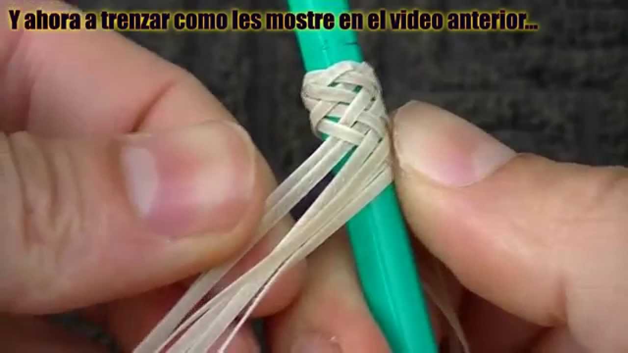 Usando la trenza chilena como pasador o retejido (gaucho round braid ) 