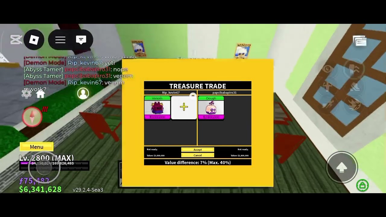 ကျတော်blox fruit ထဲမှာ fruitတွေနဲ့လိုက်trade ခဲ့တယ်|trading fruits in blox fruits@Kevingaming-j9i 