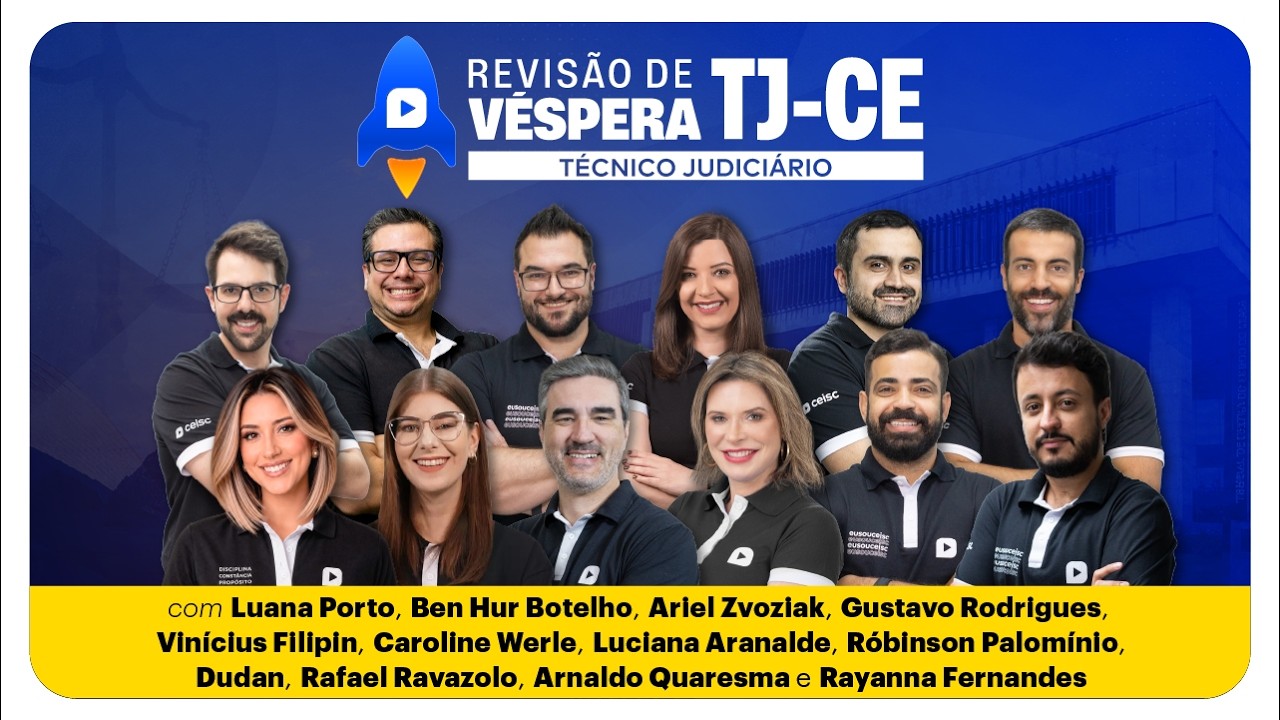 Aul&atilde;o Pr&eacute;-Prova | Revis&atilde;o de V&eacute;spera T&eacute;cnico Judici&aacute;rio | TJ-CE