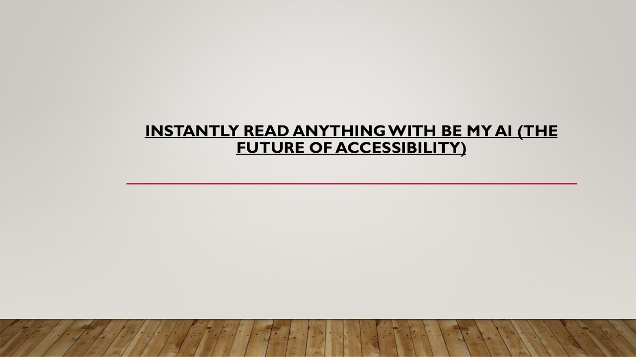Instantly Read Anything with Be My AI (The Future of Accessibility)