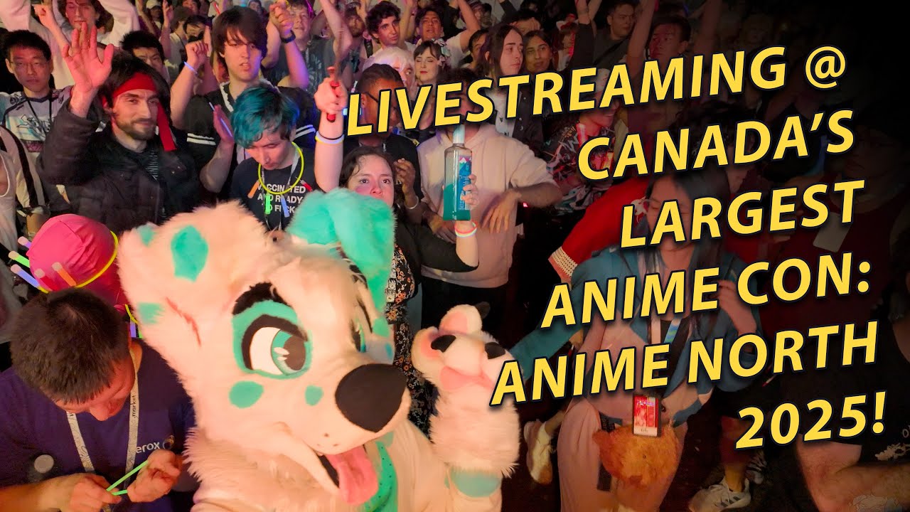 Furry Fursuit Livestreaming at Canada's Largest Anime Con @ Anime North 2025 (at night!)