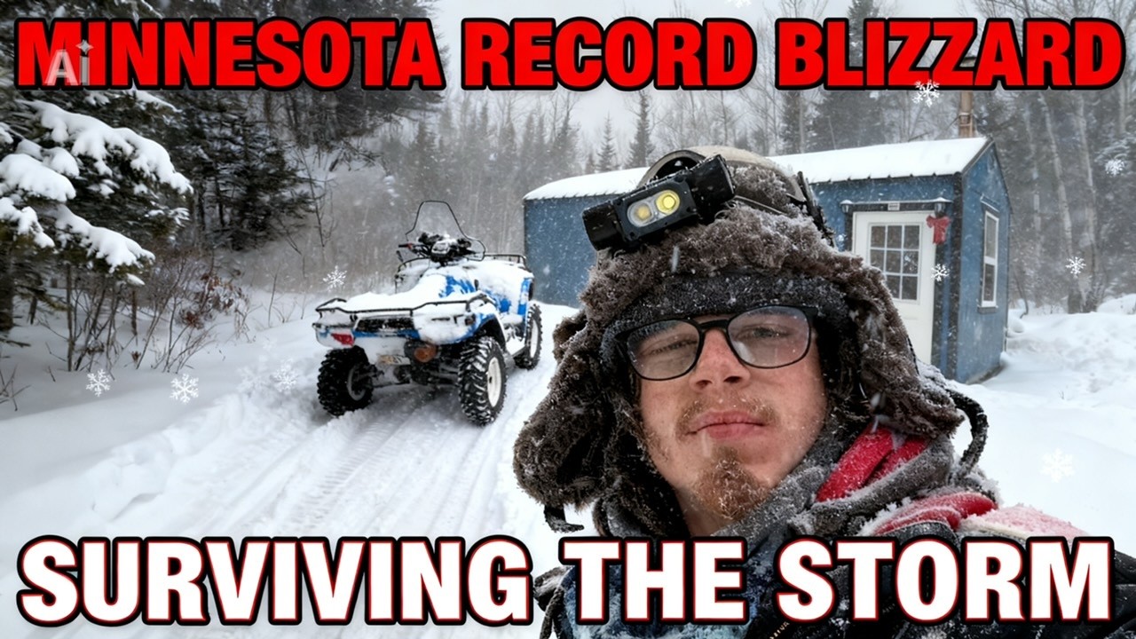 I Got Stuck Grooming Trails in a Minnesota Record Blizzard (Off-Grid Part 1)