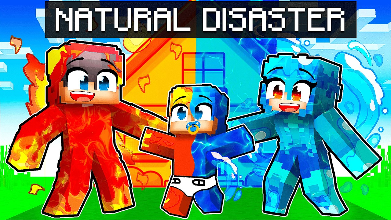 Семья, пережившая СТИХИЙНОЕ БЕДСТВИЕ в Minecraft!