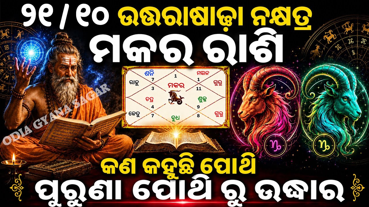 ଆପଣଙ୍କର ରାଶି ୨୧/୧୦ ଉତ୍ତରାଷାଢ଼ା ଓ ମକର ରାଶି କି ତେବେଜାଣନ୍ତୁ କଣକହୁଛି ପୋଥି ଆପଣଙ୍କ ବିଷୟରେ / makar rashi