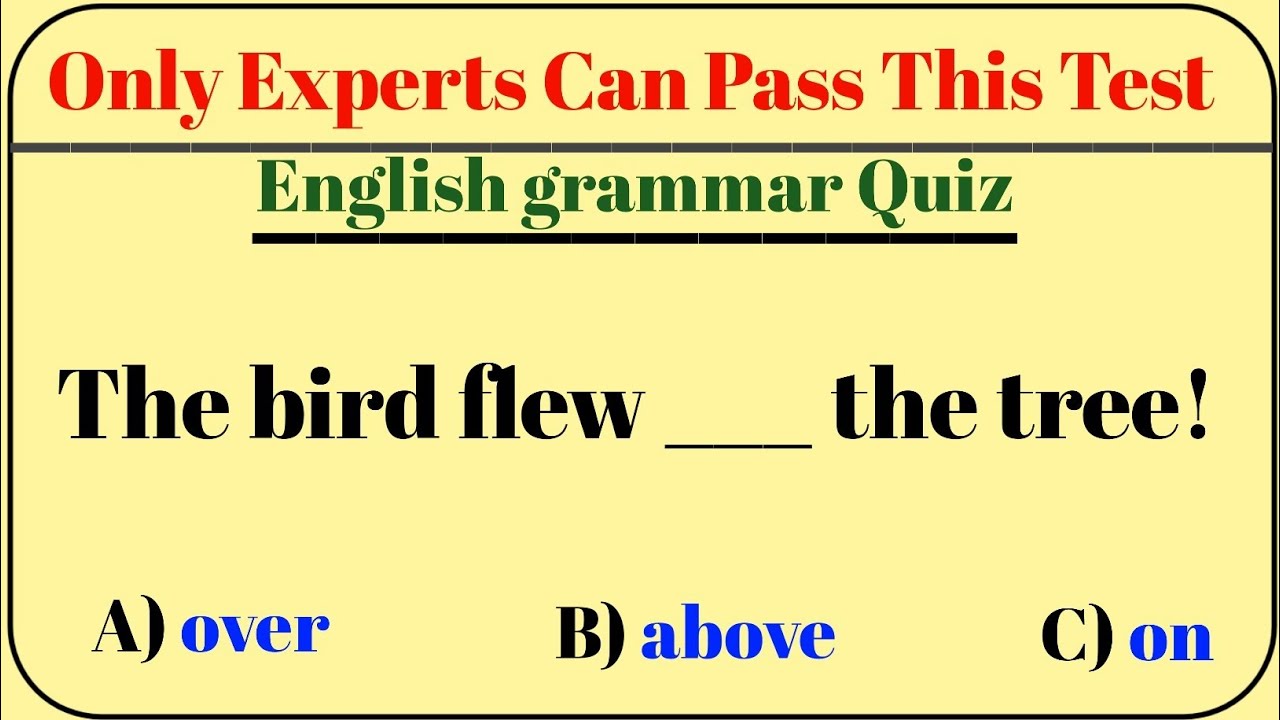 This hard-level English grammar quiz includes 40 new and changed multiple-choice questions based 