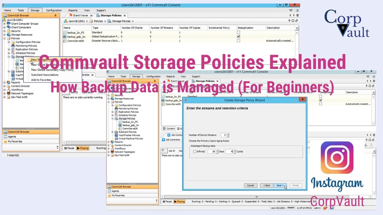 CommVault - Storage Policies (For Beginners)