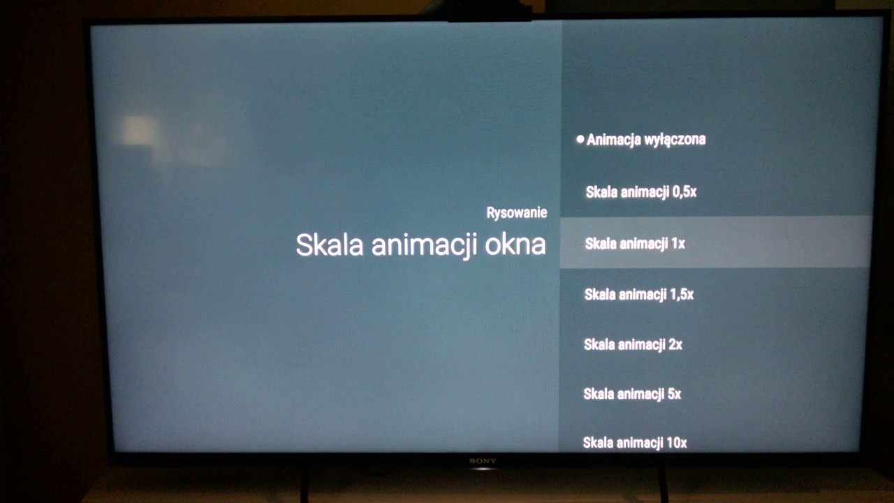 AndroidTV - Jak włączyć opcje programisty tryb debugowania Android Sony