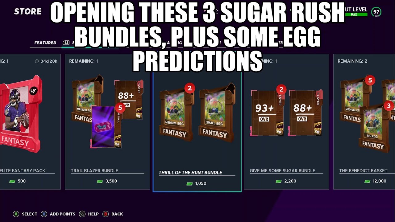 3 Sugar Rush Easter Bundle Openings, Plus Egg Predictions Madden 21