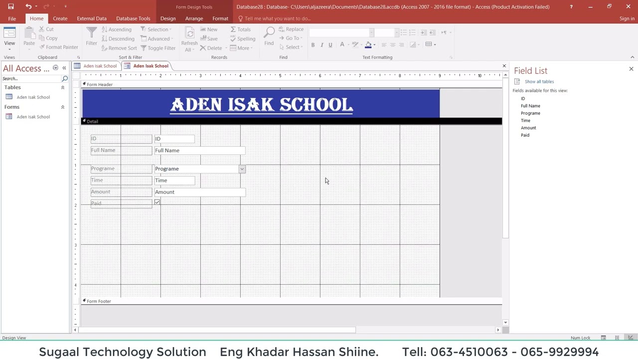 Advanced Access Lesson One 