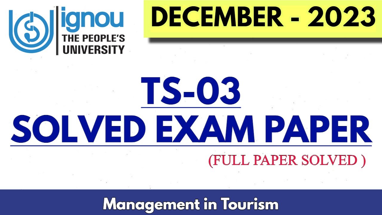 TS-03 Previous Year (DECEMBER 2023) Solved Exam Paper II Fully Solved