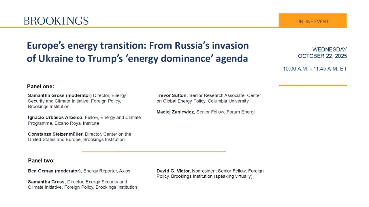 Europe&rsquo;s energy transition: From Russia&rsquo;s invasion of Ukraine to Trump&rsquo;s &lsquo;energy dominance&rsquo; agenda
