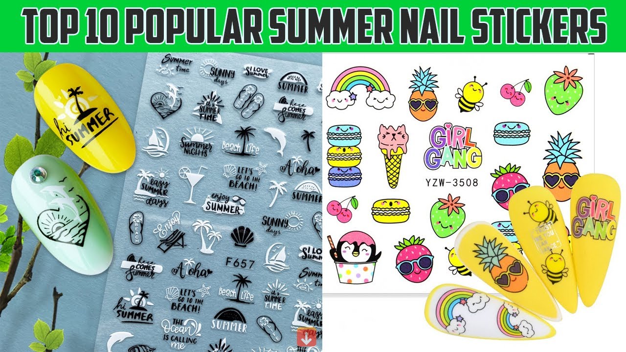 Top 10 Popular Summer Nail Art Stickers | Nail Art Designs | Ladies Corner