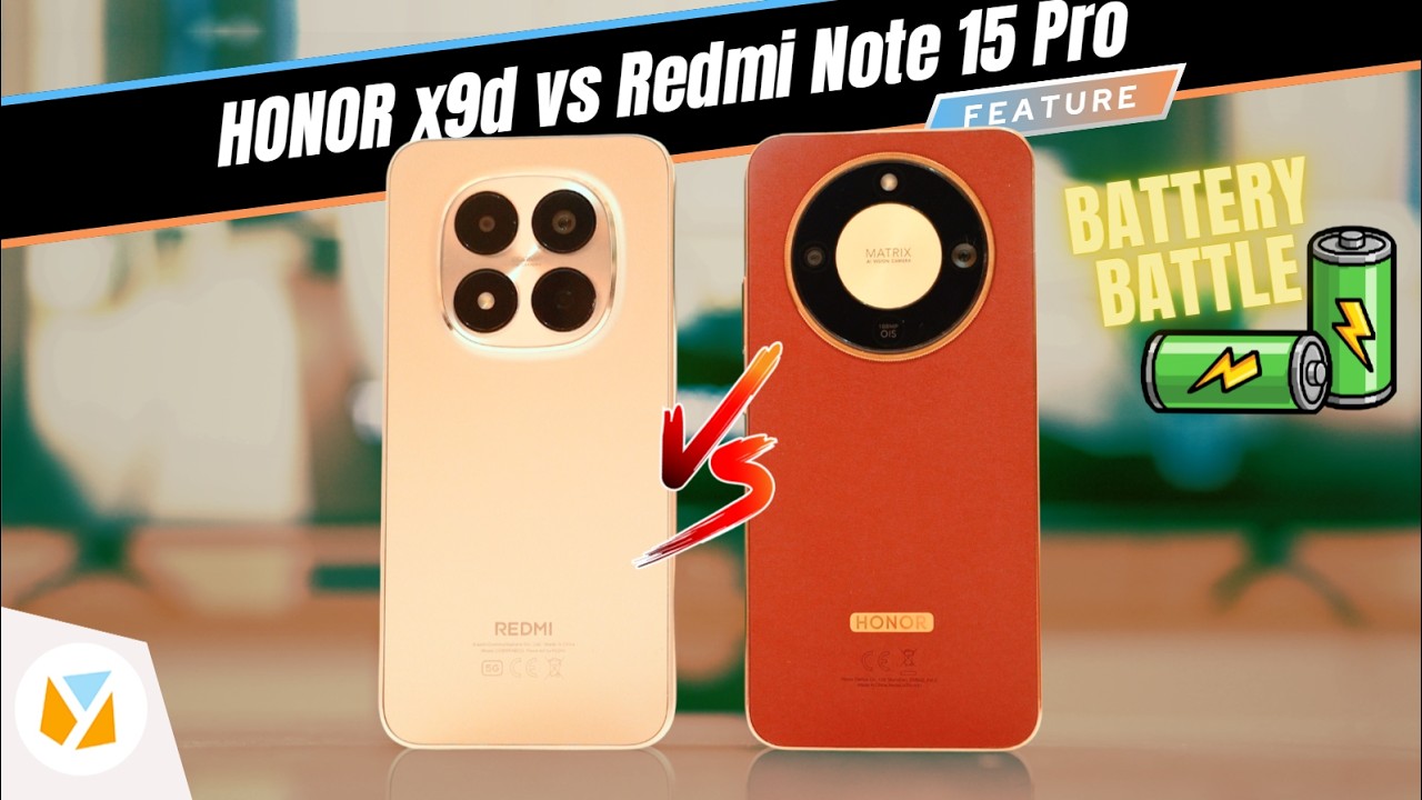 HONOR X9d 5G vs Redmi Note 15 Pro 5G | BATTERY BATTLE