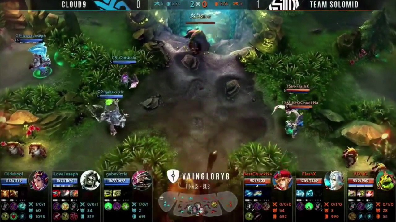 NA FINALS: TeamSoloMid (TSM) Vs. Cloud9 (C9) GAME 2: Vainglory 8 Spring Opener NA Split 1 Week 4