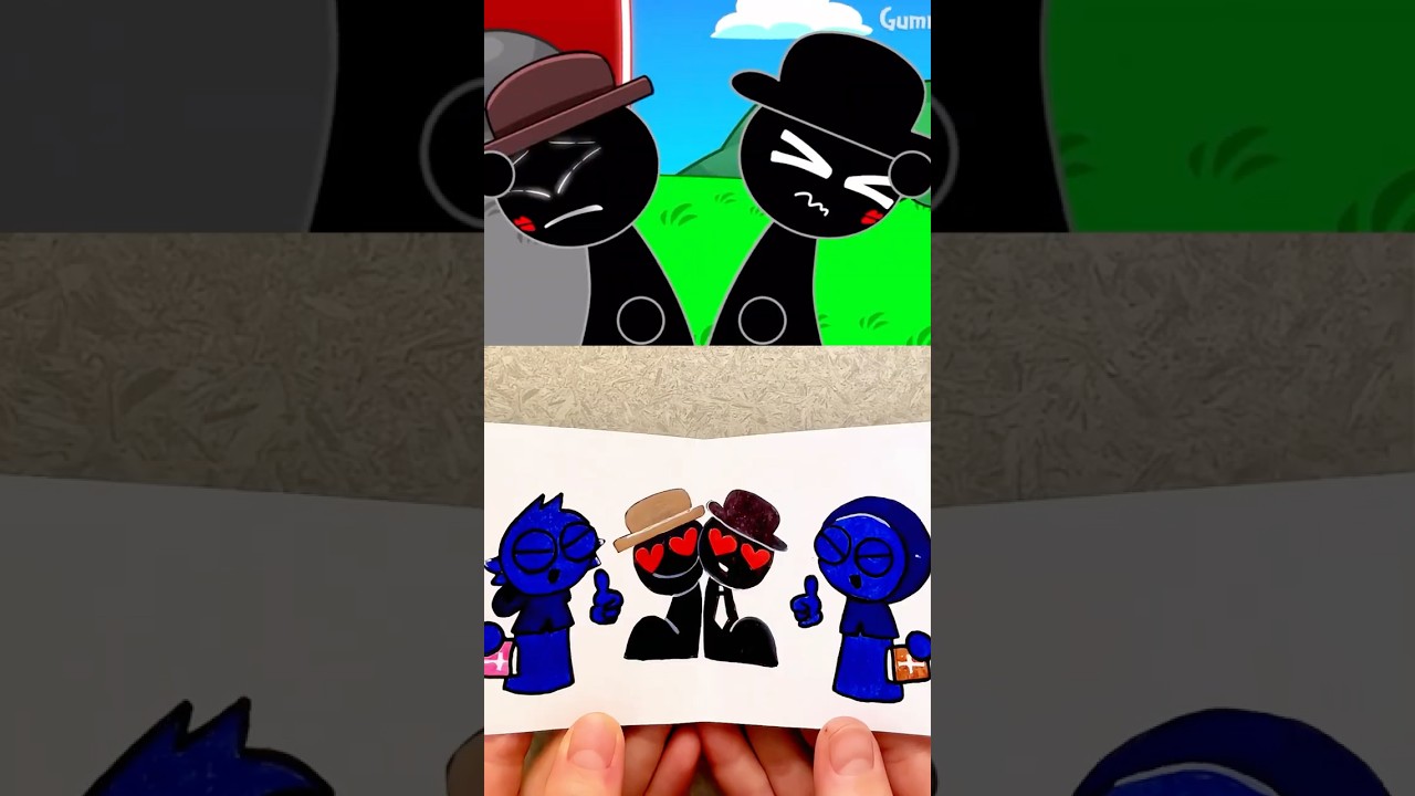 Black and Jevin in a PARALLEL universe #sprunki #shorts