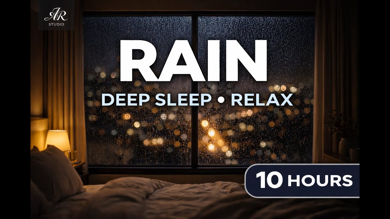 Rain on Window 🌧️ 10 Hours | Deep Sleep, Relax, No Music