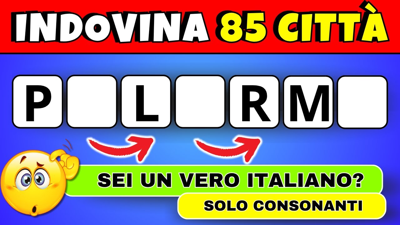 Indovina la Città Italiana solo con le Consonanti!