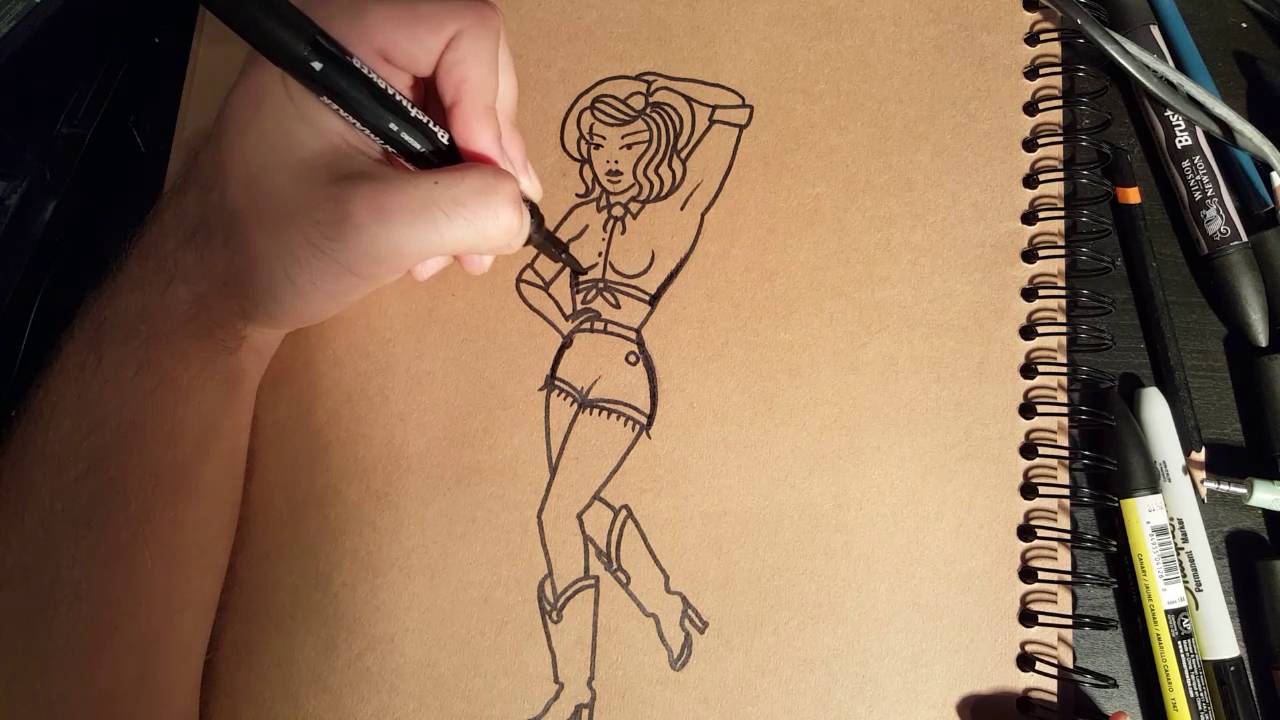 How to Draw an Old School Pin-up by thebrokenpuppet