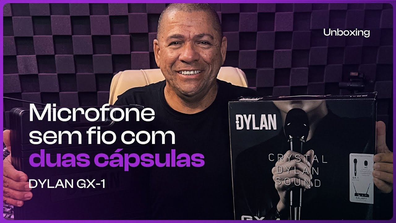 MICROFONE SEM FIO COM DUAS CÁPSULAS | DYLAN GX-1