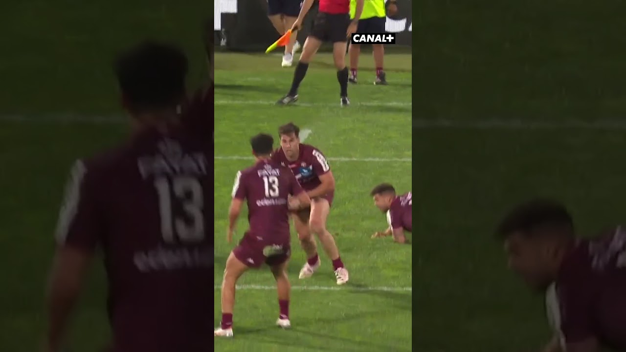 L&rsquo;essai incroyable de Bordeaux ! #rugby #sports #top14