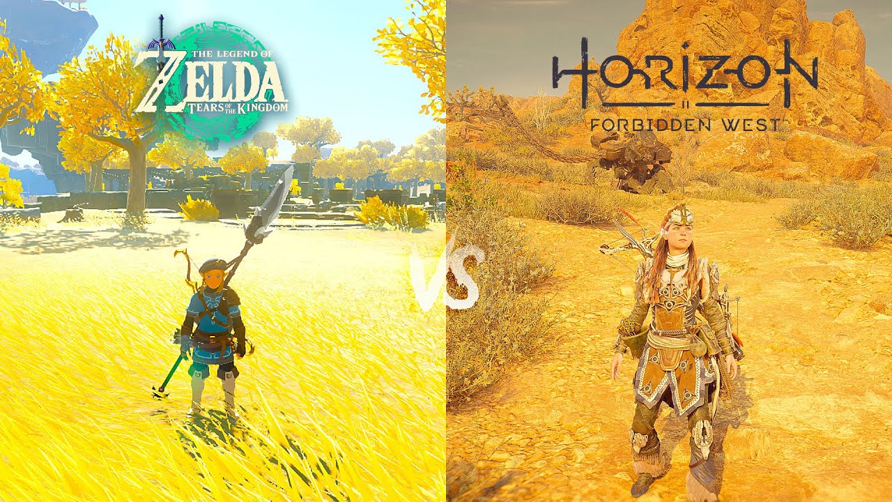 Sync Comparison Side By Side - Zelda tears of the kingdom VS Horizon Forbidden West