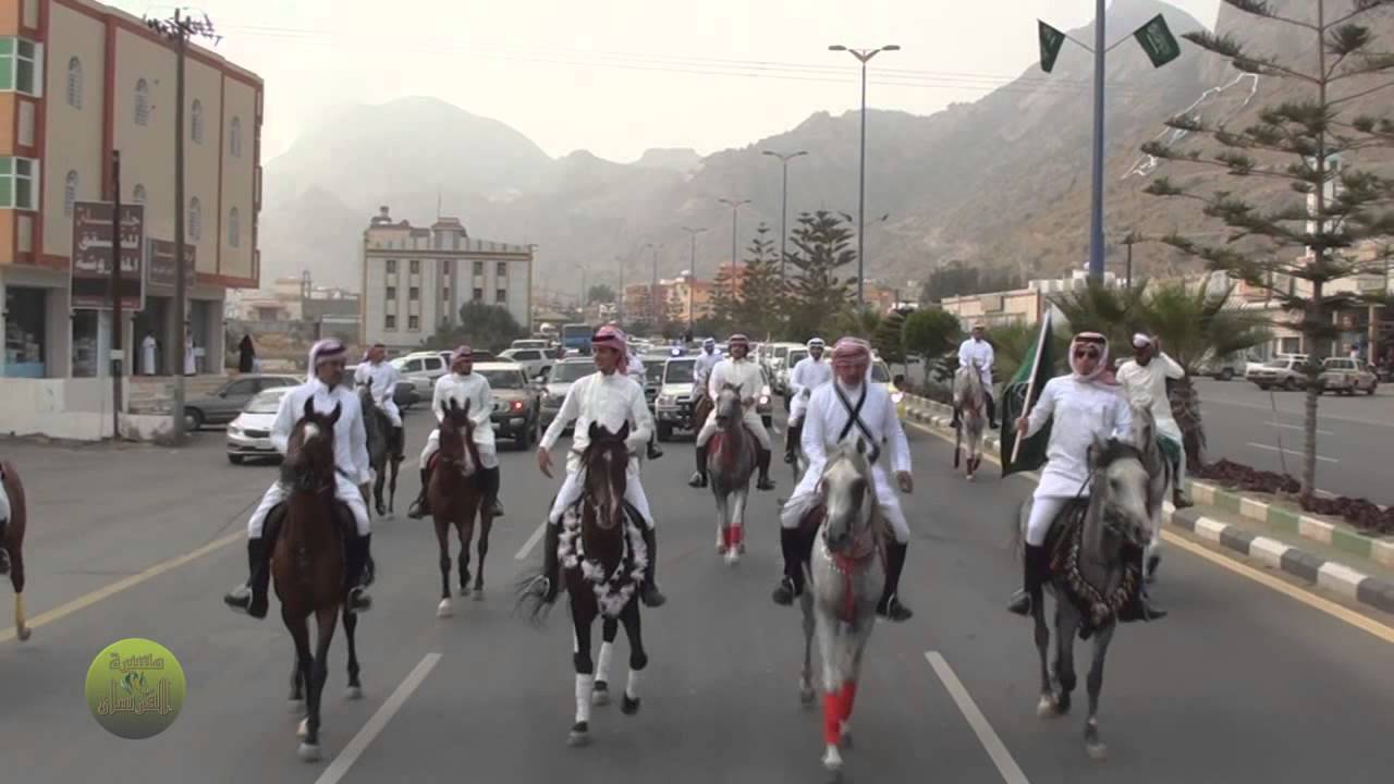 مسيرة الفرسان بتنومة بمناسبة ترقيتها الى محافظة 1435هـ