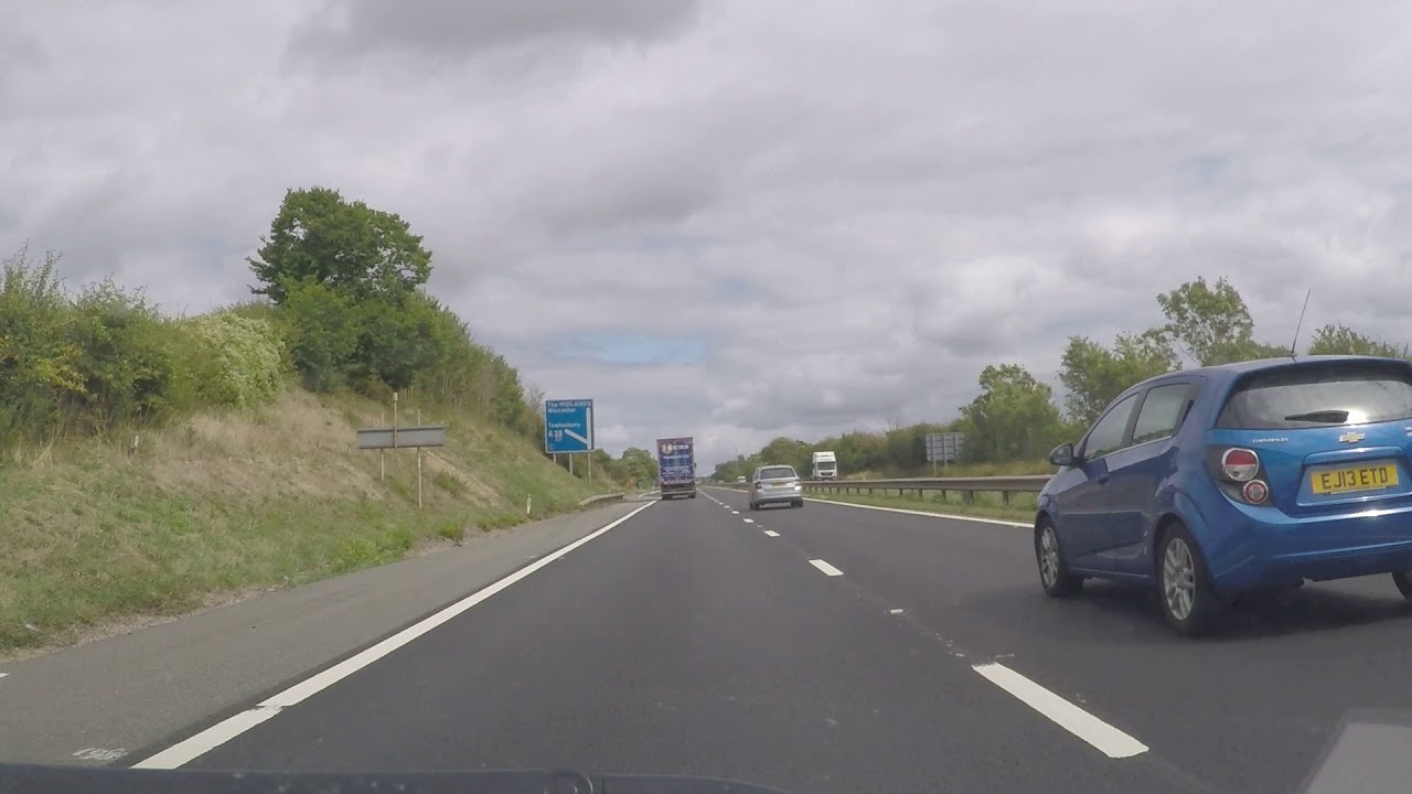 UK Motorways - M50 north J1 and onto M5 southbound