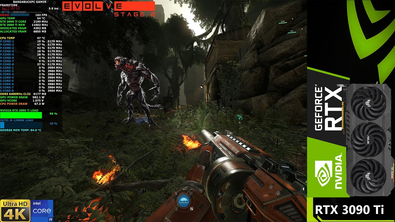 Evolve Stage 2 Very High Settings 4K | RTX 3090 Ti | i9 12900K 5.2GHz