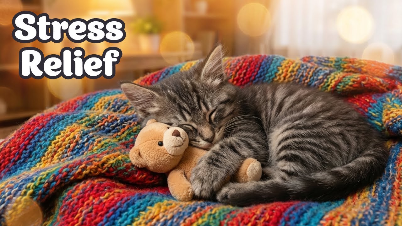 10 Hours Relaxing Cat Music For Anxious Cats And Kittens | Cozy Teddy Bear Deep Sleep