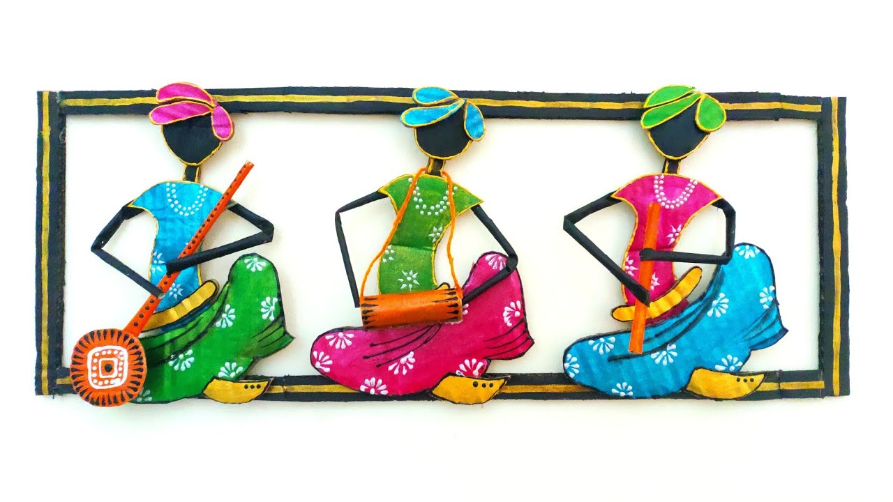 Best Out Of Waste | Unique Wall Hanging | Wall Decoration From Cardboard | Creative Craft By Punekar