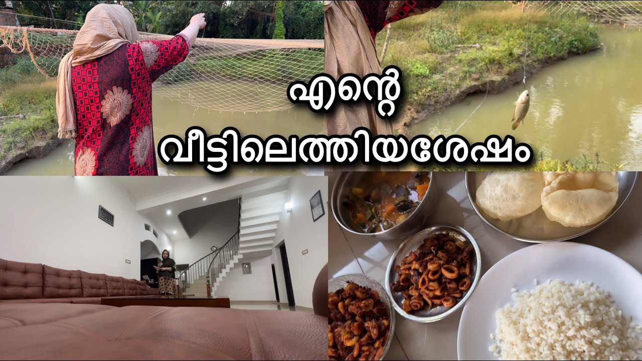 വീട്ടിലെ കുളത്തിൽനിന്ന് മീൻപിടിക്കലും പിന്നെ കുറച്ചു വിശേഷങ്ങളും |Rahimashabinas