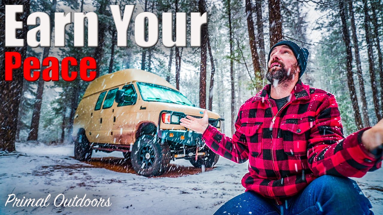 Snow Camping in a Van - Earn Your Peace