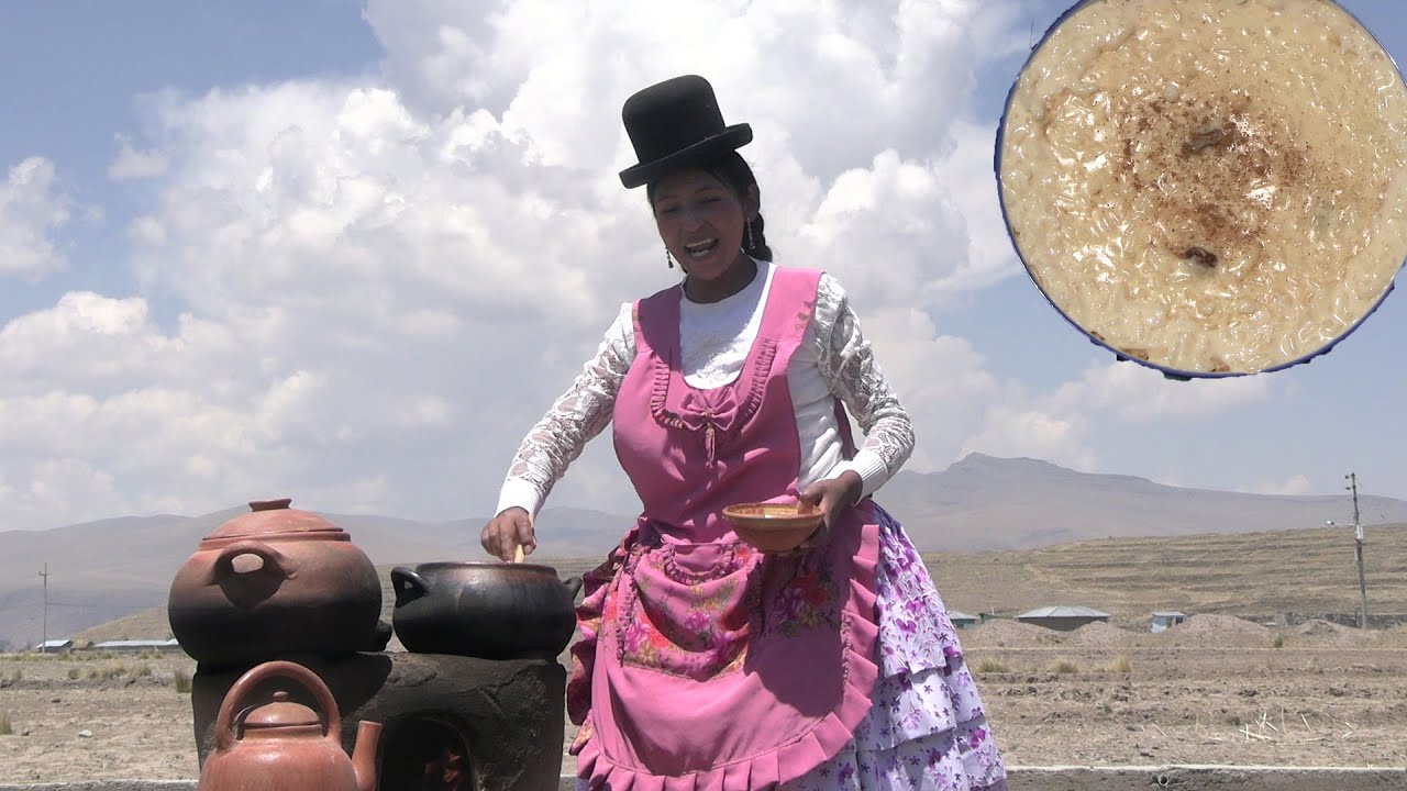 ARROZ CON LECHE A FOGÓN EN EL CAMPO AL AIRE LIBRE - CHOLITA JULIA