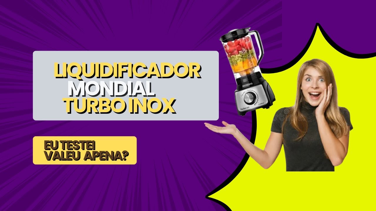 Liquidificador Mondial Turbo Inox: Potência, Estilo e 12 Velocidades no Dia a Dia