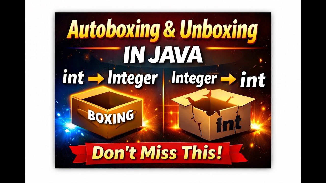 Autoboxing & Unboxing in Java | ICSE Class 9 & 10 | Manobal Sir