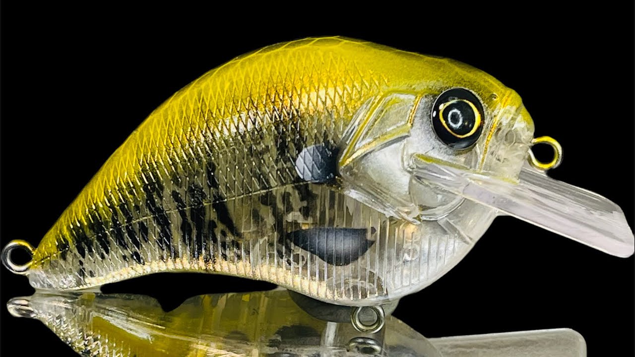 Lure Painting: How to paint a Custom Iridescent Yellow/ Black Sunfish using Insane Custom Stencils