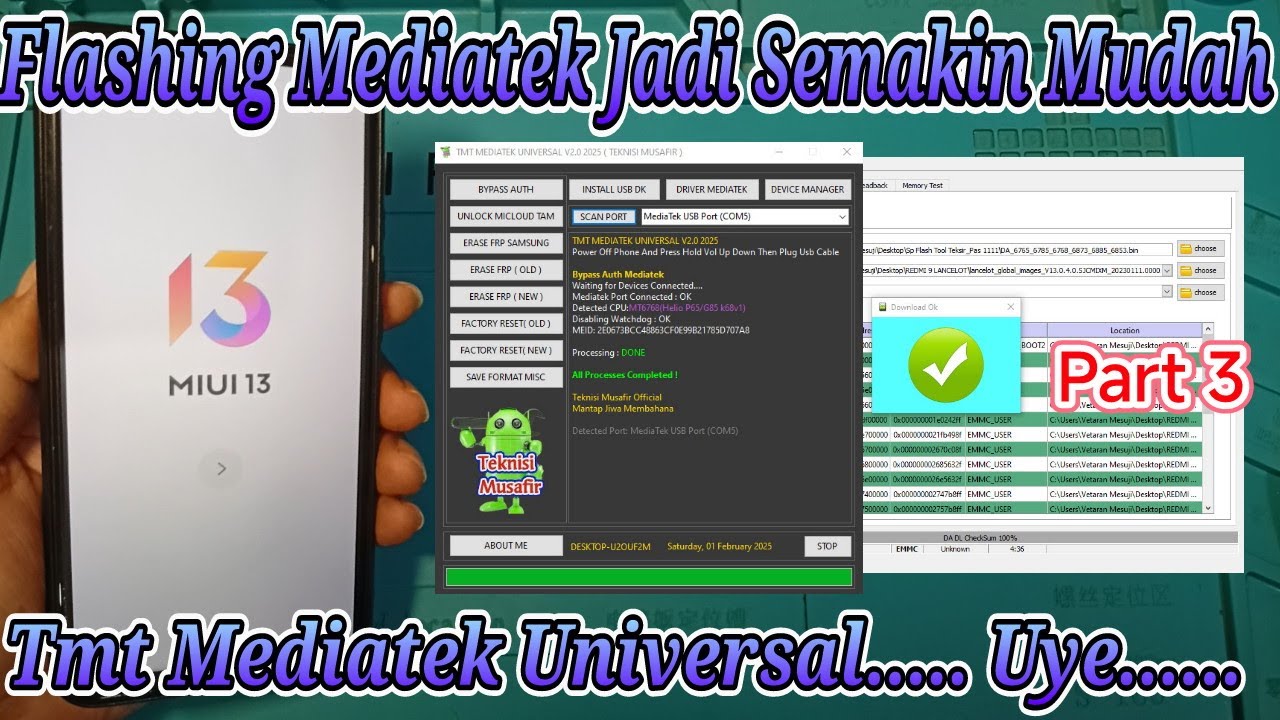 Cara Flashing Chipset Mediatek Anti Erorr With Tmt Mediatek Universal V2.0 2025 Free Tool