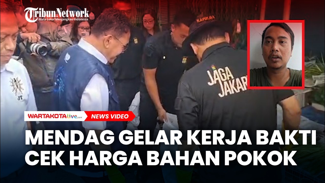 Mendag Gelar Kerja Bakti dan Cek Harga Bahan Pokok di Pasar Kramat Jati Jaktim