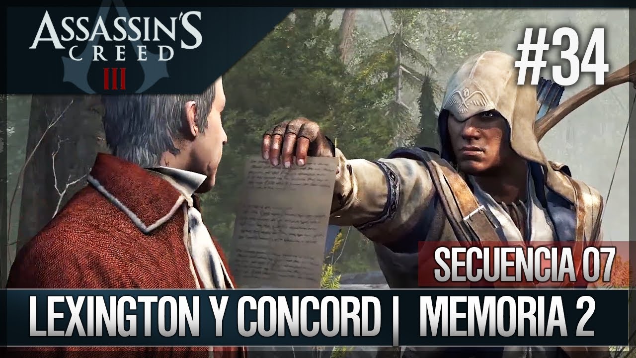 Assassin's Creed 3 - Walkthrough Español - Secuencia ADN 7 - Lexington y Concord [2] [100%]