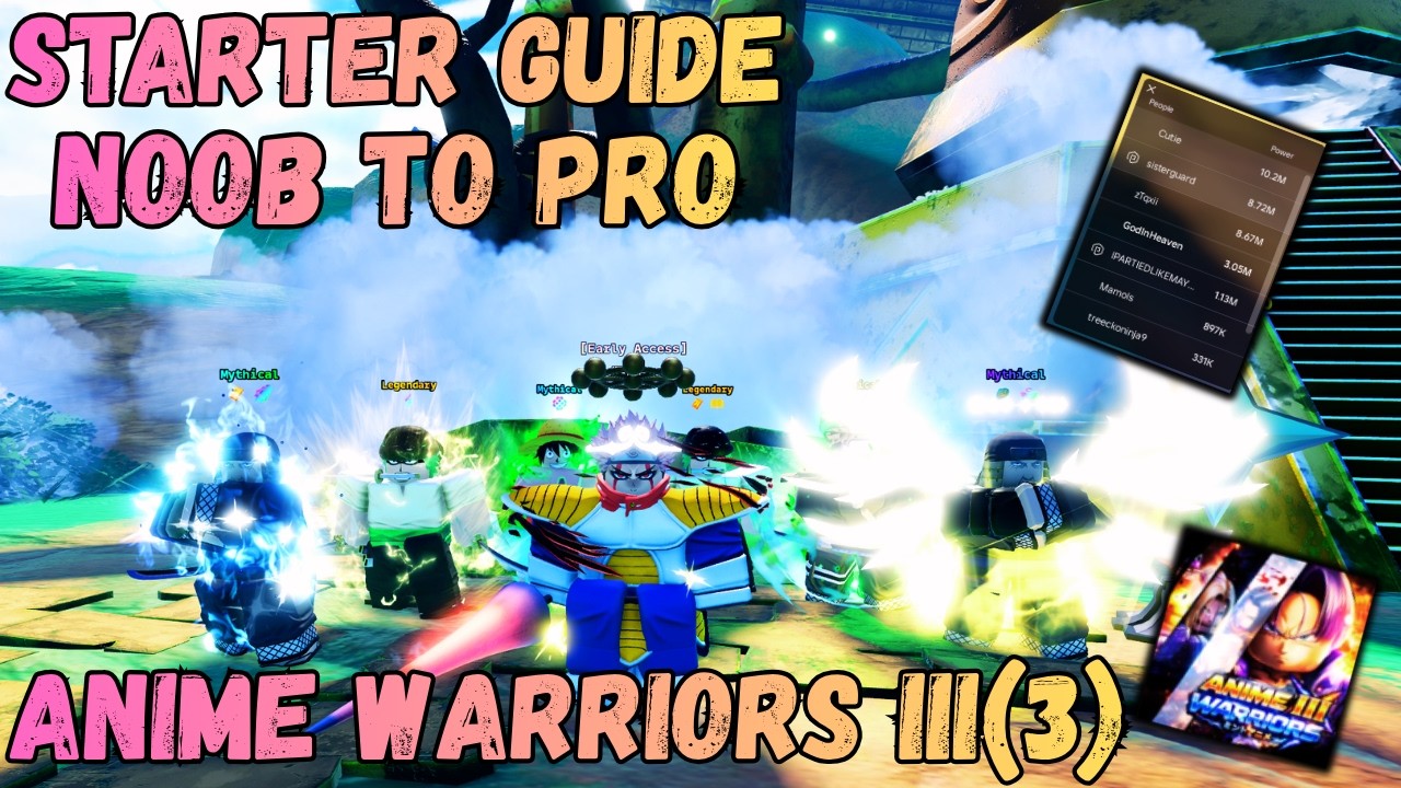 STARTER GUIDE FOR ANIME WARRIORS 3(NOOB TO PRO)