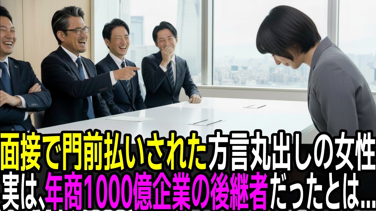 面接で門前払いした方言丸出しの女性の正体とは！実は“年商1000億企業の後継者”だったとは…