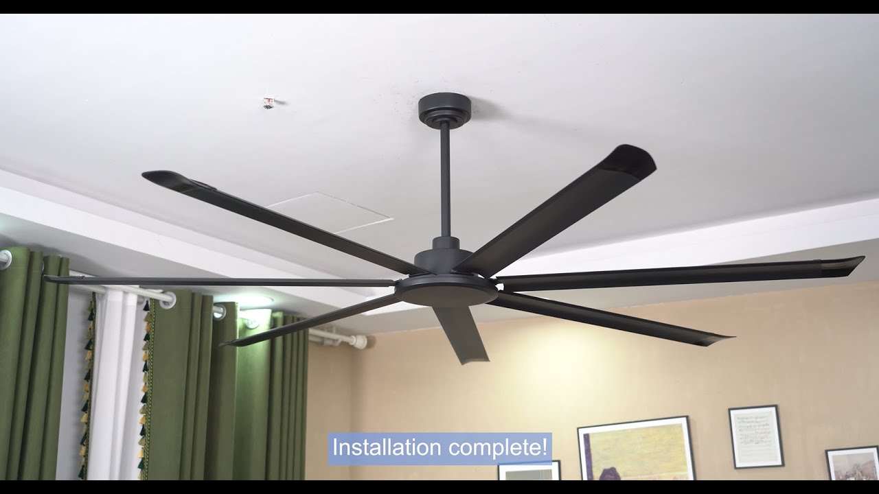 Installation video for ceiling fan no light model GLX049 72 inch