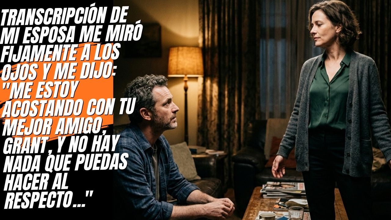 Mi esposa no se inmutó cuando confesó que estaba durmiendo con mi mejor amigo.