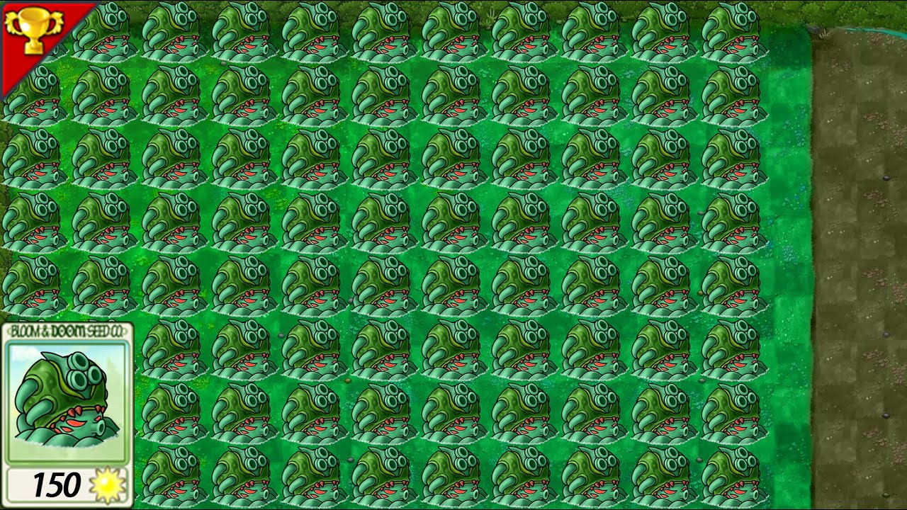 Super Large Map 99SuperSeaShroom VS 999Zombies-------Plants vs Zombies