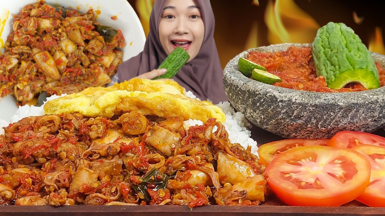 DUO SAMBEL 🌶 SAMBEL CUMI MERONA vs SAMBEL TERASI 🌶 LALAP PARE MENTAH 🔥